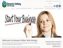 Tablet Screenshot of dearnevalleywebdesign.co.uk